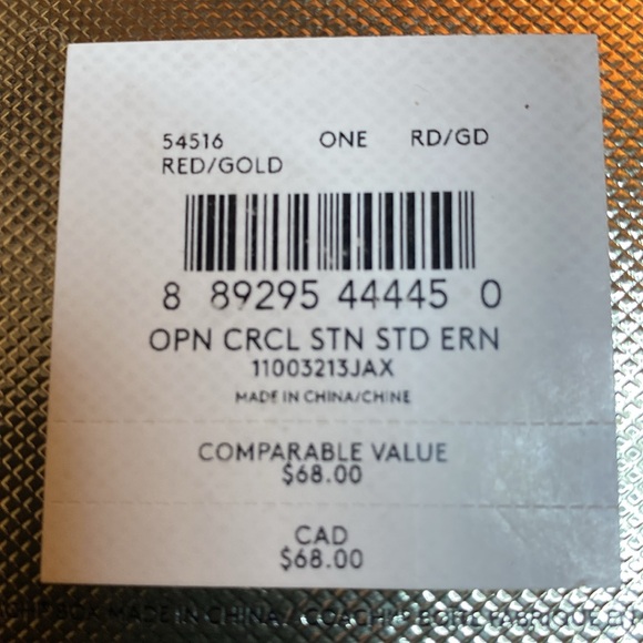 COACH Horse and Carriage and Circle Earrings - NWT - Picture 5 of 6